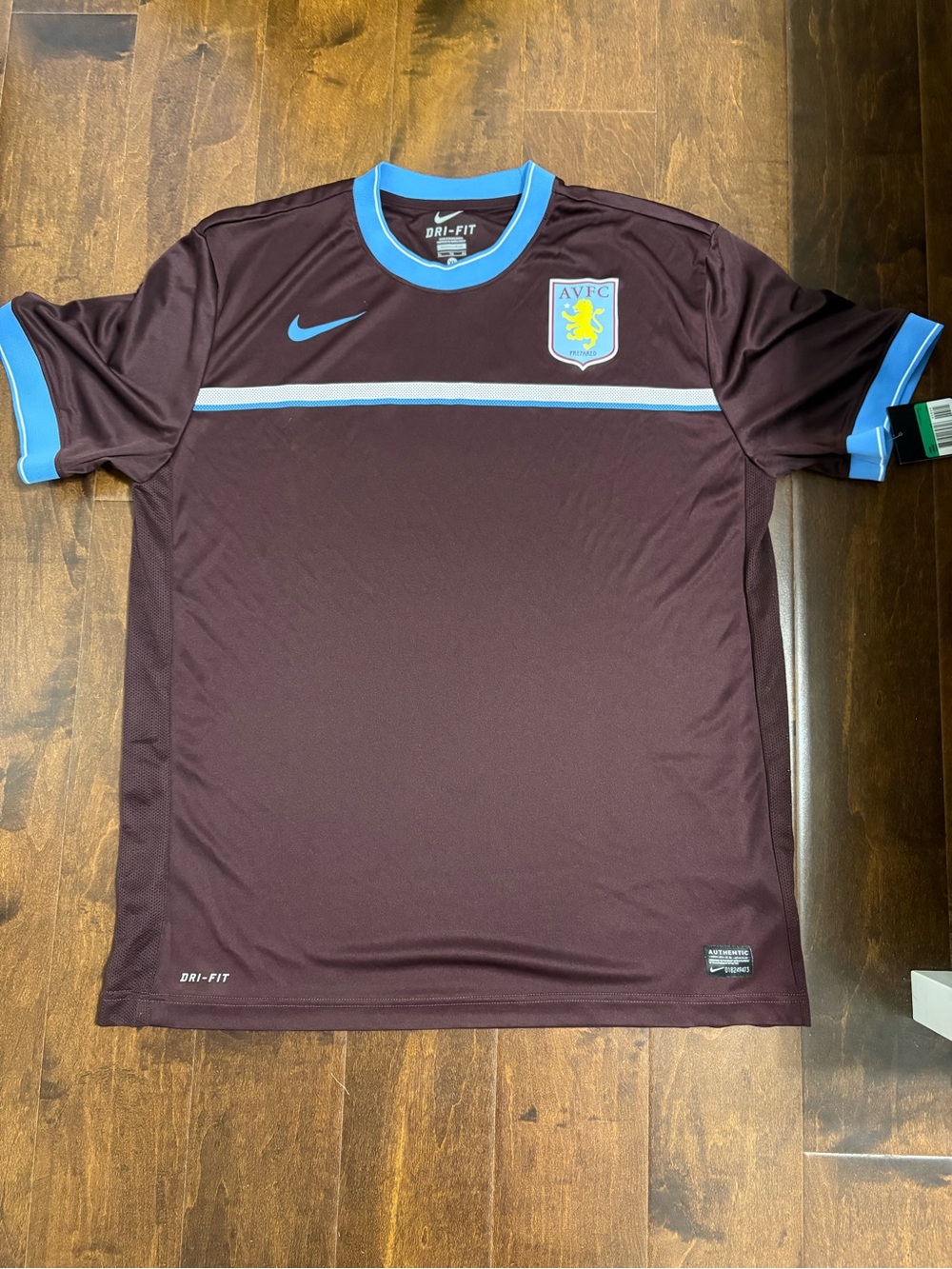 Nike Men’s Maroon and Sky Blue AVFC Football Jersey